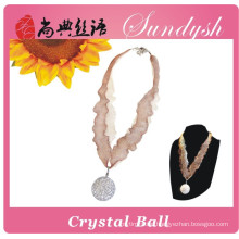 Handmade Crystal Diamond Ball Pendant Ladies Fine Jewellery